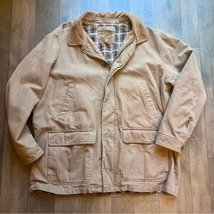 Vtg FADED GLORY Men XL Brown Barn Coat Jacket Workwear Chore Hunting Cord Collar